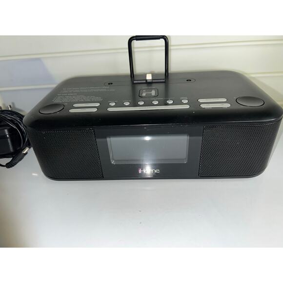 iHome HDL95 Charger Alarm Bluetooth Radio Speaker Black - Picture 1 of 5
